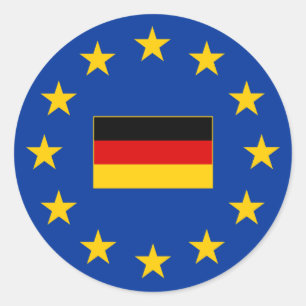 European Union Germany Round Sticker
