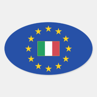 European Union Italy Oval Sticker
