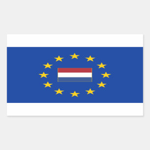 European Union Netherlands Rectangle Sticker