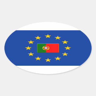 European Union Portugal Oval Sticker