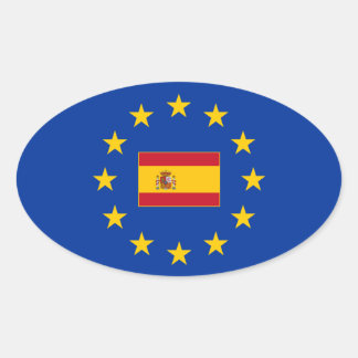 European Union Spain Oval Sticker