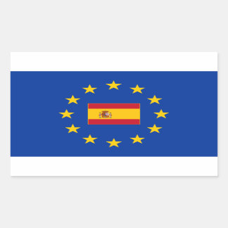 European Union Spain Rectangle Sticker
