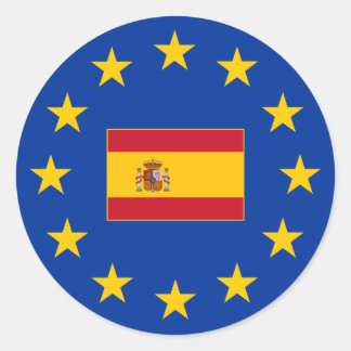 European Union Spain Round Sticker