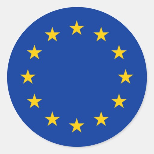 Image of European Union Stars Classic Round Sticker