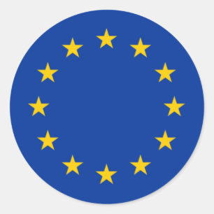 European Union Stars Classic Round Sticker