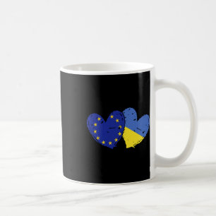 European Union Ukraine Heart Flags Eu Ukrainian Du Coffee Mug