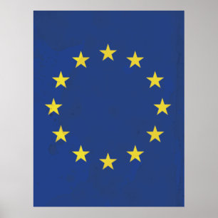 European Union vintage travel poster