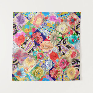European urban landscape from the triptych series. tapestry