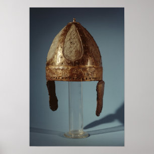 European war combat helmet, c.500 poster