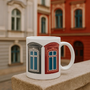 European Window Ornate Architectural Art Coffee Mug