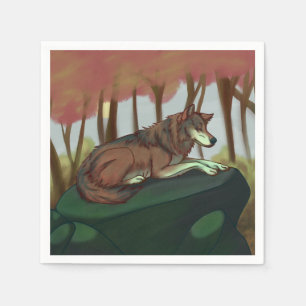 European Wolf Napkin