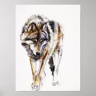European Wolf Poster