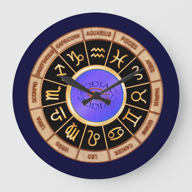 European Zodiac Signs Large Clock (Front)