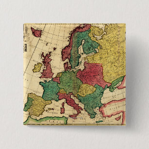 EuropePanoramic MapEurope 15 Cm Square Badge