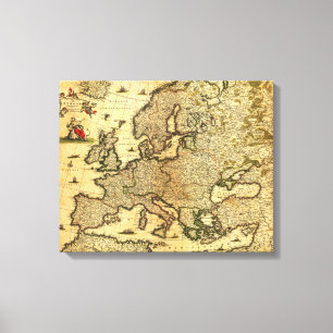 EuropePanoramic MapEurope 3 Canvas Print