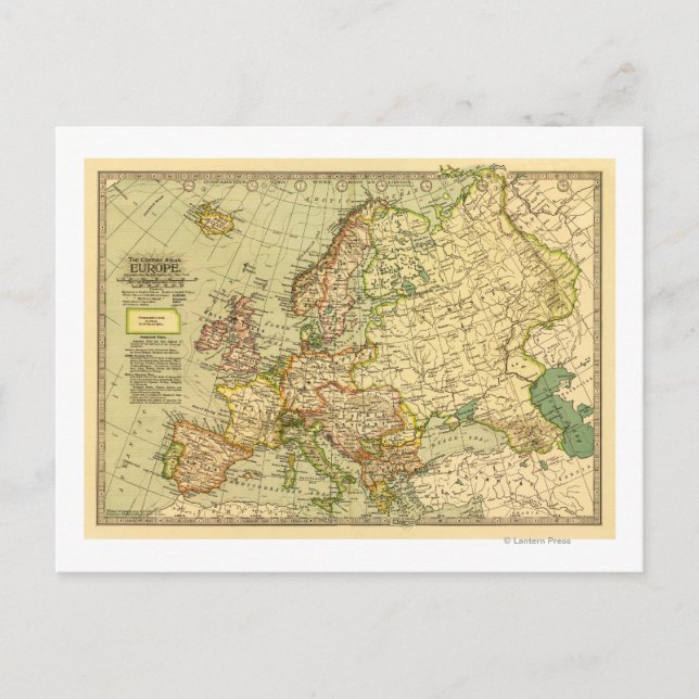 EuropePanoramic MapEurope 3 Postcard (Front)