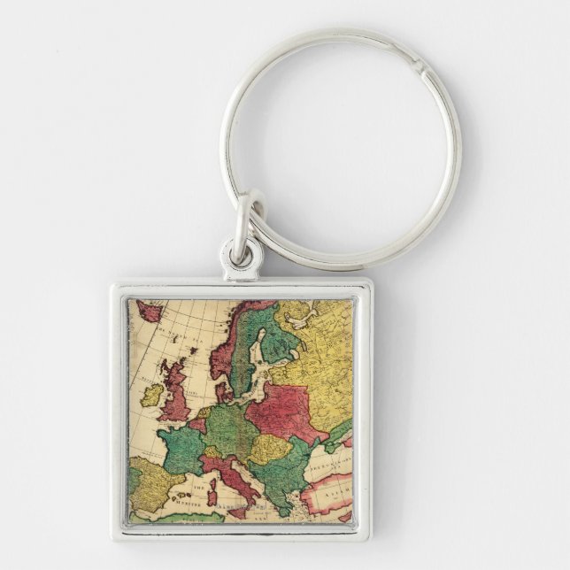 EuropePanoramic MapEurope Key Ring (Front)