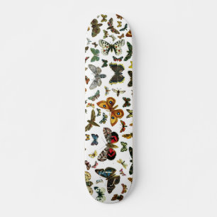 Europe's Best-Known Butterflies and Moths Collage Skateboard