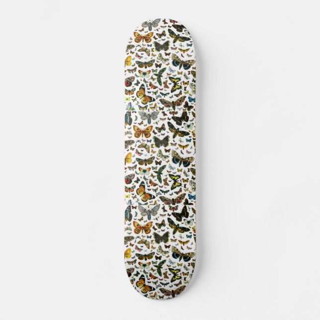 Europe's Best-Known Butterflies and Moths Collage Skateboard (Front)