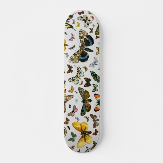 Europe's Best-Known Butterflies and Moths Collage Skateboard (Front)