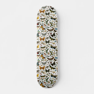 Europe's Best-Known Butterflies and Moths Collage Skateboard