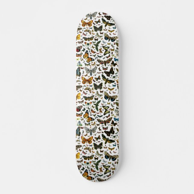 Europe's Best-Known Butterflies and Moths Collage Skateboard (Front)
