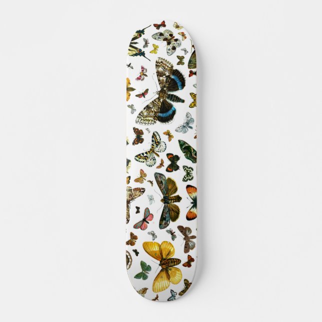 Europe's Best-Known Butterflies and Moths Collage Skateboard (Front)
