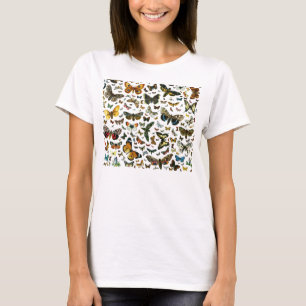 Europe's Best-Known Butterflies and Moths Collage T-Shirt
