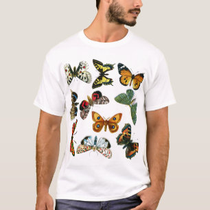 Europe's Best-Known Butterflies and Moths Collage T-Shirt