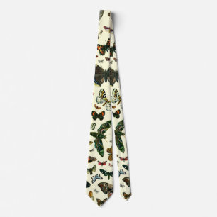 Europe's Best-Known Butterflies and Moths Collage Tie