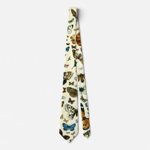 Europe's Best-Known Butterflies and Moths Collage Tie