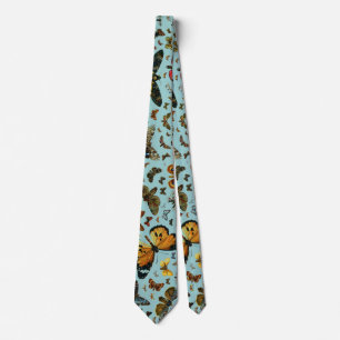 Europe's Best-Known Butterflies and Moths Collage Tie