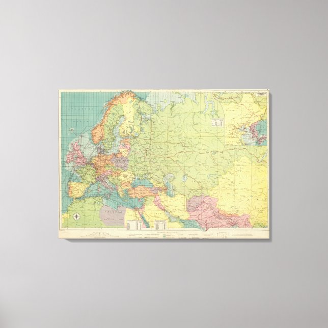 Europe's overland, sea communications canvas print (Front)