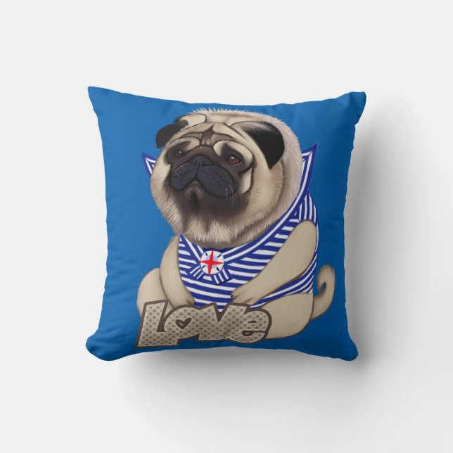 Europug Bear-Pug Pillow (Front)