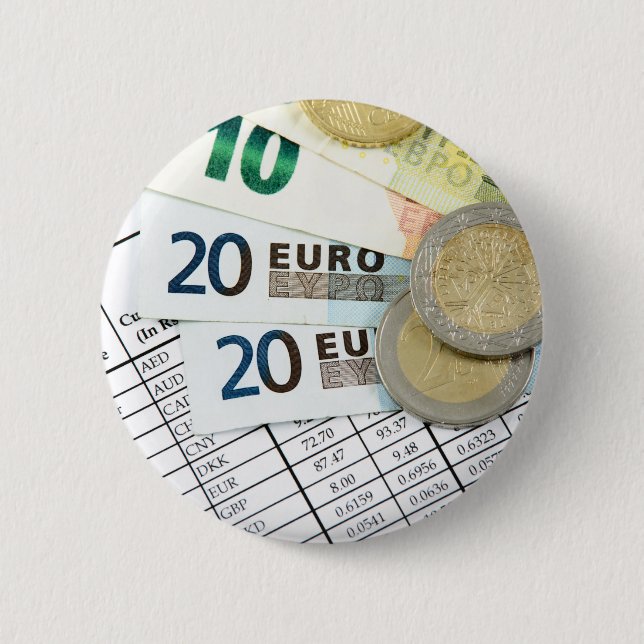 Euros 6 Cm Round Badge (Front)