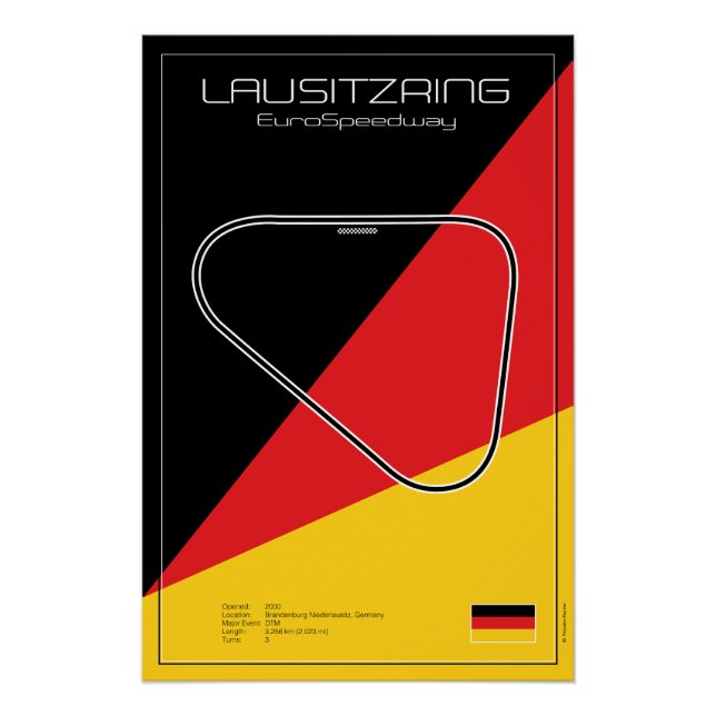 Eurospeedway Lausitz Racetrack Poster (Front)