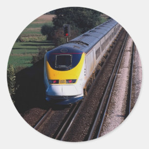 Eurostar passenger train classic round sticker