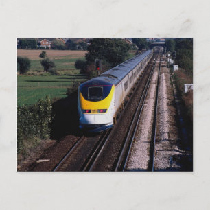 Eurostar passenger train postcard