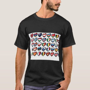 Eurovision Song Contest Flags Hearts Mask.png T-Shirt