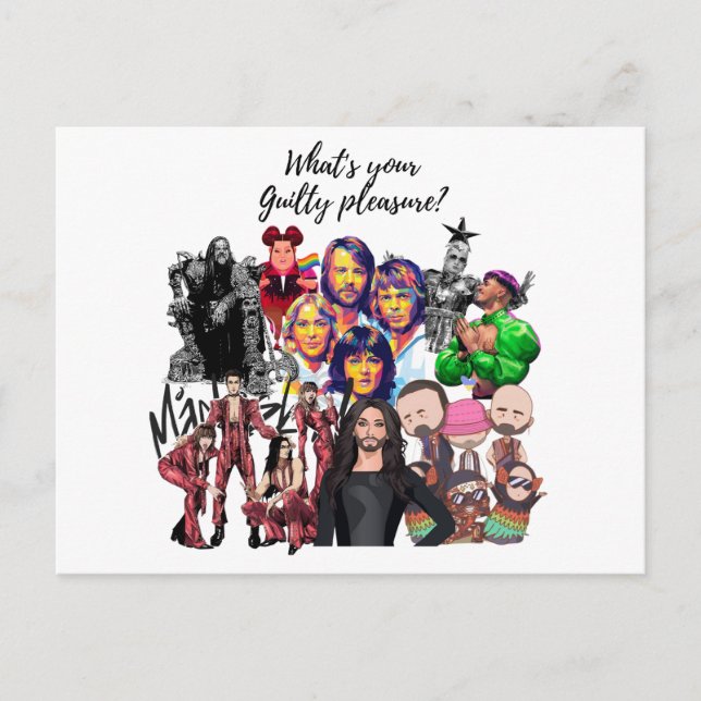 Eurovision Songcontest 2024 Malmo Sweden Singing Postcard (Front)