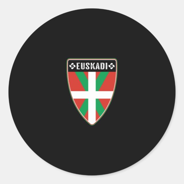 Euskadi Basque Country Classic Round Sticker (Front)