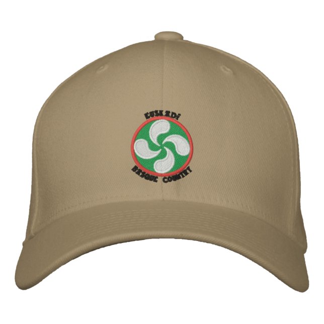 Euskadi - Basque Country - Lauburu Embroidered Hat (Front)