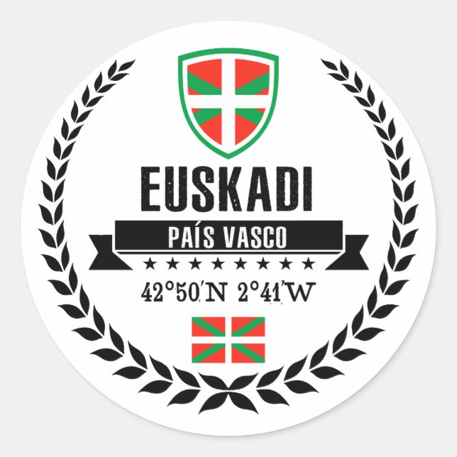 Euskadi Classic Round Sticker (Front)