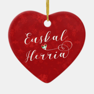 Euskal Herria Heart, Christmas Tree Ornament