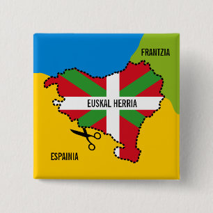 Euskal Herria: Ikurriña eta euskal independentzia, 15 Cm Square Badge