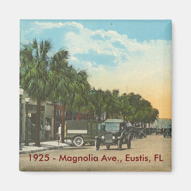 EUSTIS, FL - 1925 - Magnolia Ave. Magnet (Front)