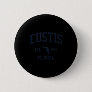 Eustis Fl Jn1 Vintage Athletic Blue Design  6 Cm Round Badge