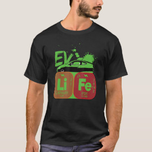 Ev Car Life Periodic Table Electric Power Vehicl T-Shirt