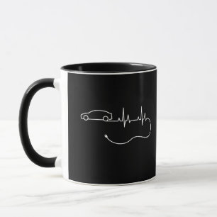 EV heartbeat electric car Mug
