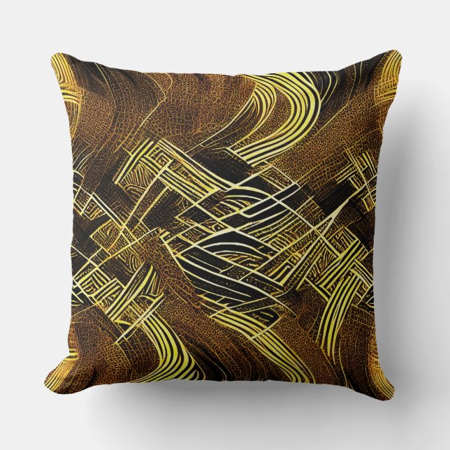 Eva 6 Abstract Design Throw Pillow (Front)
